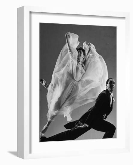 Tony and Sally Demarco, Ballroom Dance Team, Performing-Gjon Mili-Framed Photographic Print