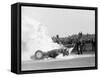 Tony Brooks' Car on Fire at the British Grand Prix, Silverstone, Northamptonshire,1956-null-Framed Stretched Canvas