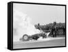 Tony Brooks' Car on Fire at the British Grand Prix, Silverstone, Northamptonshire,1956-null-Framed Stretched Canvas