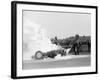 Tony Brooks' Car on Fire at the British Grand Prix, Silverstone, Northamptonshire,1956-null-Framed Photographic Print