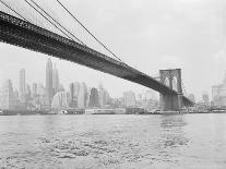 Brooklyn Bridge and Lower Manhattan, New York, New York-Tony Camerano-Stretched Canvas