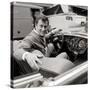 Tony Curtis Sitting in a 1938 Green Bentley Driven in the James Bond Film "From Russia with Love"-null-Stretched Canvas