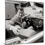 Tony Curtis Sitting in a 1938 Green Bentley Driven in the James Bond Film "From Russia with Love"-null-Mounted Photographic Print