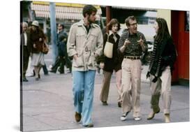 Tony Roberts, Woody Allen and Diane Keaton. ANNIE HALL, 1977 directed by Woody Allen (photo)-null-Stretched Canvas