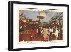 Tony's Log Cabin Restaurant, Santa Barbara, California-null-Framed Art Print