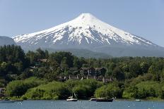 Volcan Villarrica and Lao Villarrica at Pucon, Lakes District, Southern Chile, South America-Tony-Photographic Print