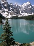 Moraine Lake with Mountains That Overlook Valley of the Ten Peaks, Banff National Park, Canada-Tony Waltham-Photographic Print