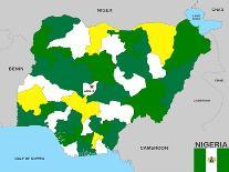Nigeria Map-tony4urban-Art Print