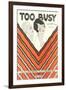 Too Busy Sheet Music-null-Framed Art Print