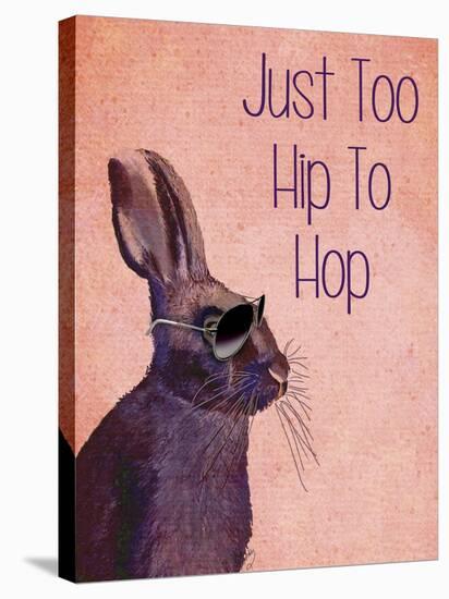 Too Hip to Hop Pink-Fab Funky-Stretched Canvas