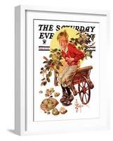 "Too Many Green Apples," Saturday Evening Post Cover, September 16, 1933-Joseph Christian Leyendecker-Framed Giclee Print