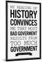 Too Much Government Thomas Jefferson b/w-null-Mounted Poster