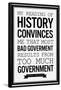 Too Much Government Thomas Jefferson b/w-null-Framed Poster