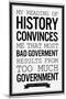 Too Much Government Thomas Jefferson b/w-null-Mounted Poster