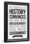 Too Much Government Thomas Jefferson b/w-null-Framed Poster