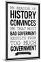 Too Much Government Thomas Jefferson b/w-null-Mounted Poster