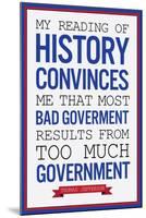 Too Much Government Thomas Jefferson Quote Plastic Sign-null-Mounted Art Print