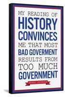 Too Much Government Thomas Jefferson Quote Plastic Sign-null-Framed Stretched Canvas