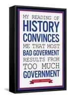 Too Much Government Thomas Jefferson Quote Plastic Sign-null-Framed Stretched Canvas