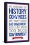 Too Much Government Thomas Jefferson Quote Plastic Sign-null-Framed Stretched Canvas