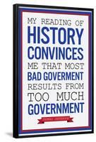 Too Much Government Thomas Jefferson-null-Framed Poster