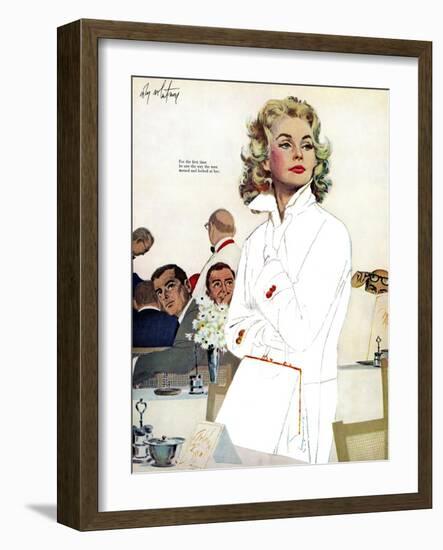 Too Young for Trouble - Saturday Evening Post "Leading Ladies", May 7, 1960 pg.42-Coby Whitmore-Framed Premium Giclee Print