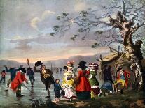 Winter Amusement: a View in Hyde Park from the Sluice at the East End, Late 18th Century-Tookey-Framed Giclee Print