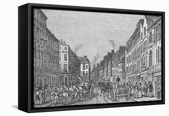 Tooley Street in the First Half of the Nineteenth Century, c1840, (1912)-null-Framed Stretched Canvas