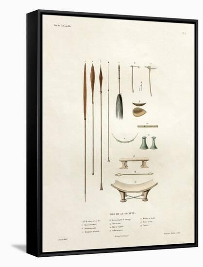 Tools of the Society Islands-Ambroise Tardieu-Framed Stretched Canvas