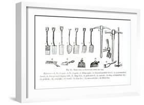 Tools Used in Connection with the Soil, from 'The Fruit Grower's Guide' Published C.1897-1905-null-Framed Giclee Print