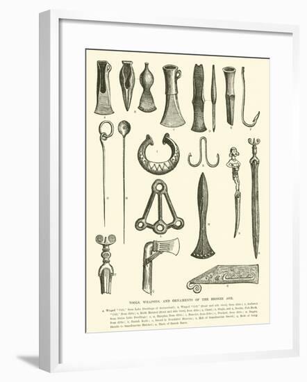 Tools, Weapons and Ornaments of the Bronze Age-null-Framed Giclee Print