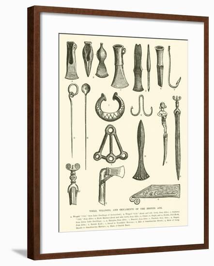 Tools, Weapons and Ornaments of the Bronze Age-null-Framed Giclee Print