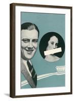 Tooth Brush Advertisement-null-Framed Art Print