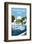 Tooting Bec Lido - Dave Thompson Contemporary Travel Print-Dave Thompson-Framed Giclee Print