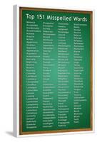 Top 151 Commonly Misspelled Words Educational Poster-null-Framed Poster