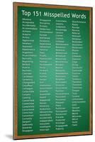 Top 151 Commonly Misspelled Words Educational Poster-null-Mounted Poster