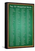 Top 151 Commonly Misspelled Words Educational Poster-null-Framed Stretched Canvas