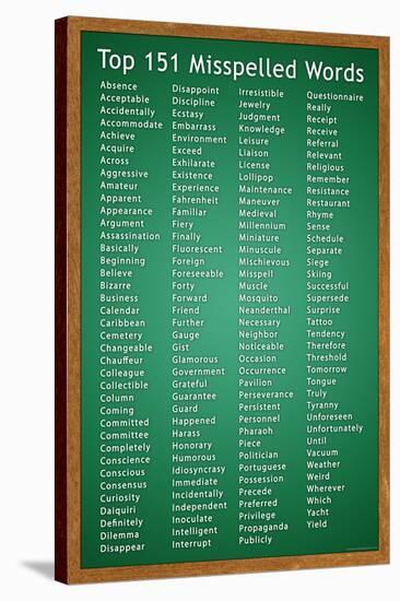 Top 151 Commonly Misspelled Words Educational Poster-null-Stretched Canvas