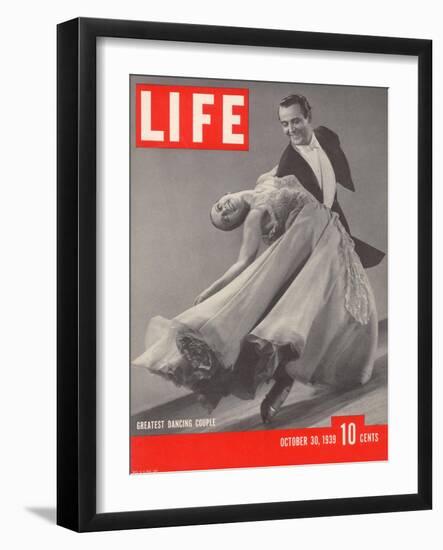 Top Ballroom Dancers, Frank Veloz and Yolanda Casazza, October 30, 1939-Gjon Mili-Framed Photographic Print