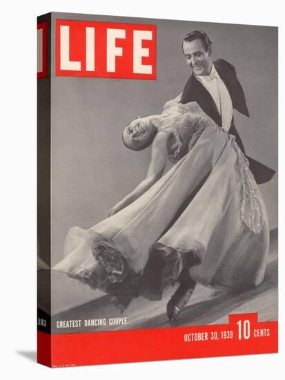 Top Ballroom Dancers, Frank Veloz and Yolanda Casazza, October 30, 1939-Gjon Mili-Stretched Canvas