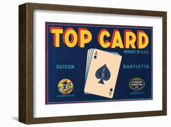 Top Card Suisun Bartletts-null-Framed Art Print