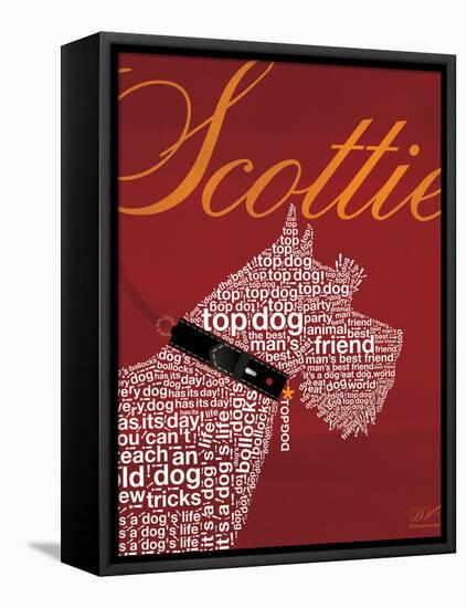 Top Dog Scottie-Dominique Vari-Framed Stretched Canvas