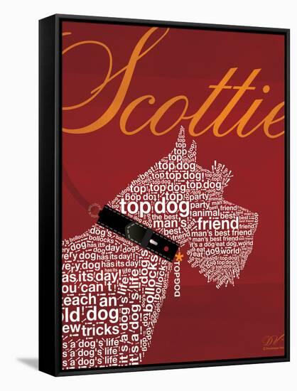 Top Dog Scottie-Dominique Vari-Framed Stretched Canvas