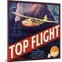 Top Flight Brand - Tustin, California - Citrus Crate Label-Lantern Press-Mounted Art Print