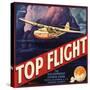 Top Flight Brand - Tustin, California - Citrus Crate Label-Lantern Press-Stretched Canvas