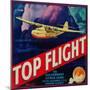 Top Flight Orange Label - Tustin, CA-Lantern Press-Mounted Art Print