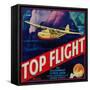 Top Flight Orange Label - Tustin, CA-Lantern Press-Framed Stretched Canvas