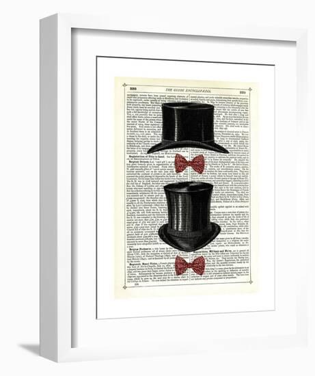 Top Hat & Bow Ties-Marion Mcconaghie-Framed Art Print