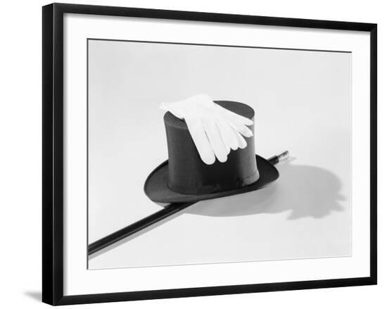 Top Hat, Cane and Gloves--Framed Photographic Print