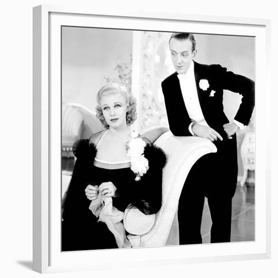 Top Hat, Ginger Rogers, Fred Astaire, 1935-null-Framed Premium Photographic Print